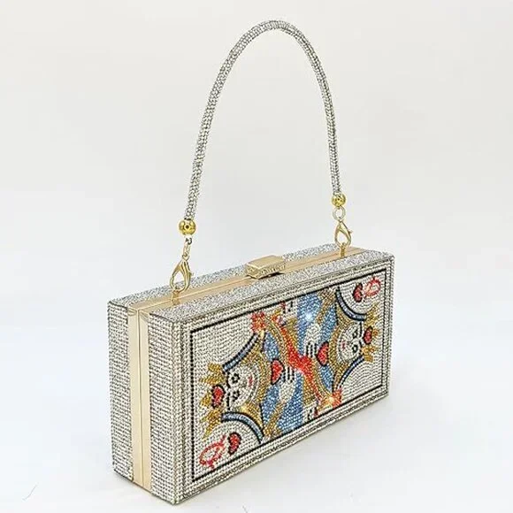 Neiman Marcus Minaudière Queen of Hearts Purse - Picture 3 of 6